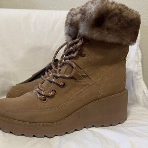 Roxy Brown Winter Wedge Boots